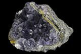 Purple-Green Fluorite Crystals with Quartz - China #114028-3